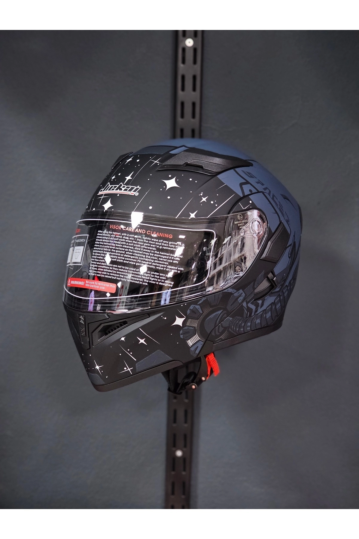 resimler/genel/902 Güneş Vizörlü Çene Açılır Kask H2 GREY