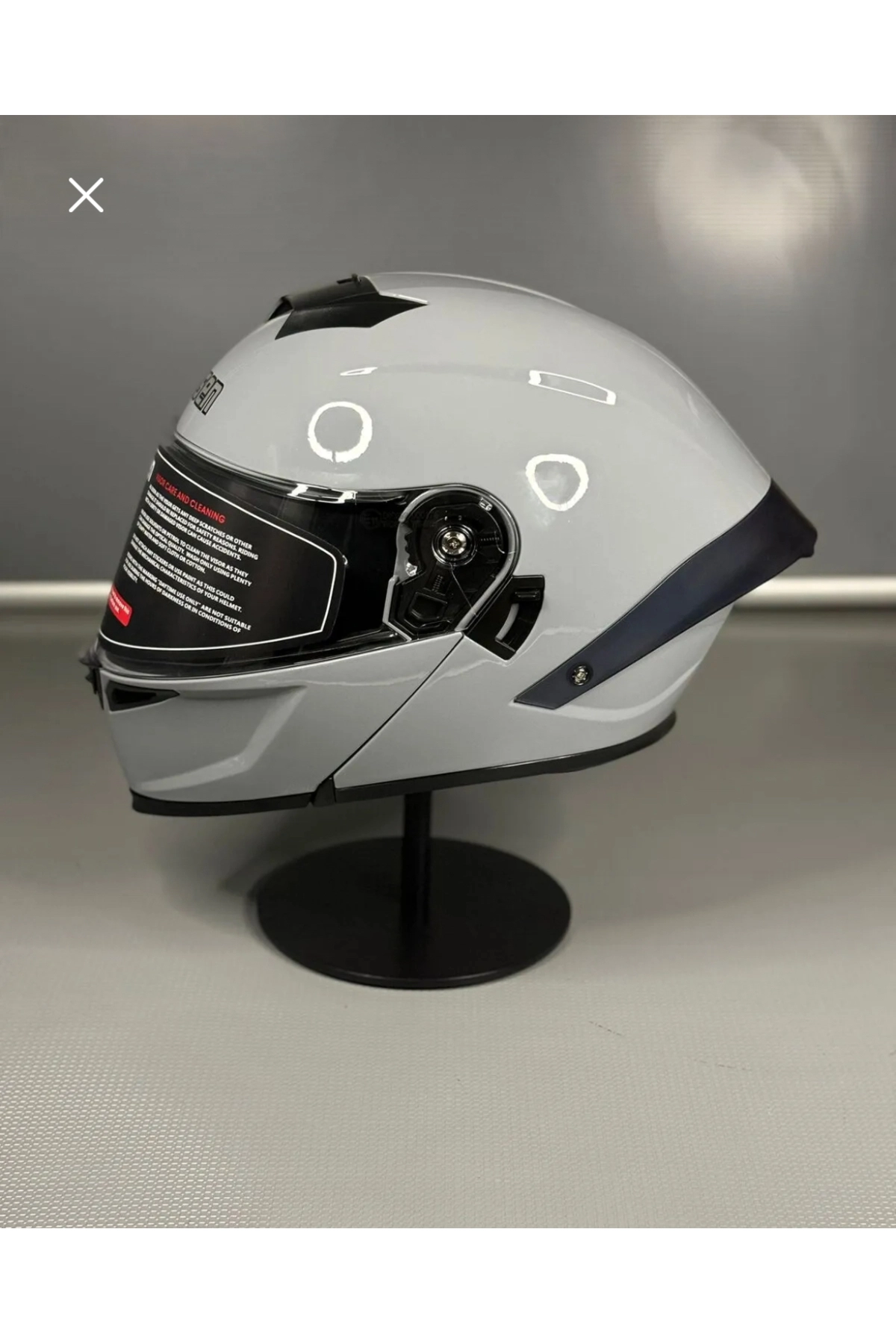 resimler/genel/Ws-202 Güneş Vizörlü Çene Açılır Kask Cement Grey