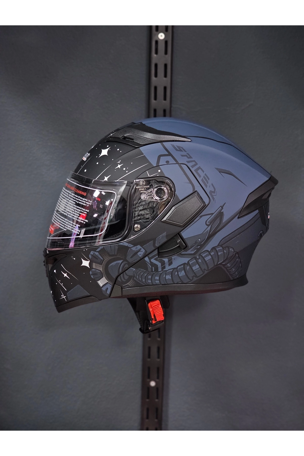 resimler/genel/902 Güneş Vizörlü Çene Açılır Kask H2 GREY