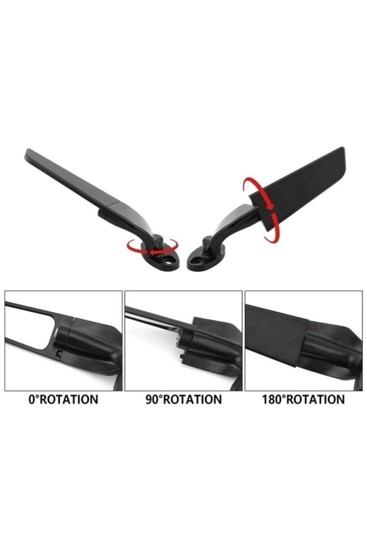 resimler/genel/Motosiklet Yarasa Aynası Katlanabilir (R25,RS200,CBR125-250,SR250 UYUMLU) Büyük Boy