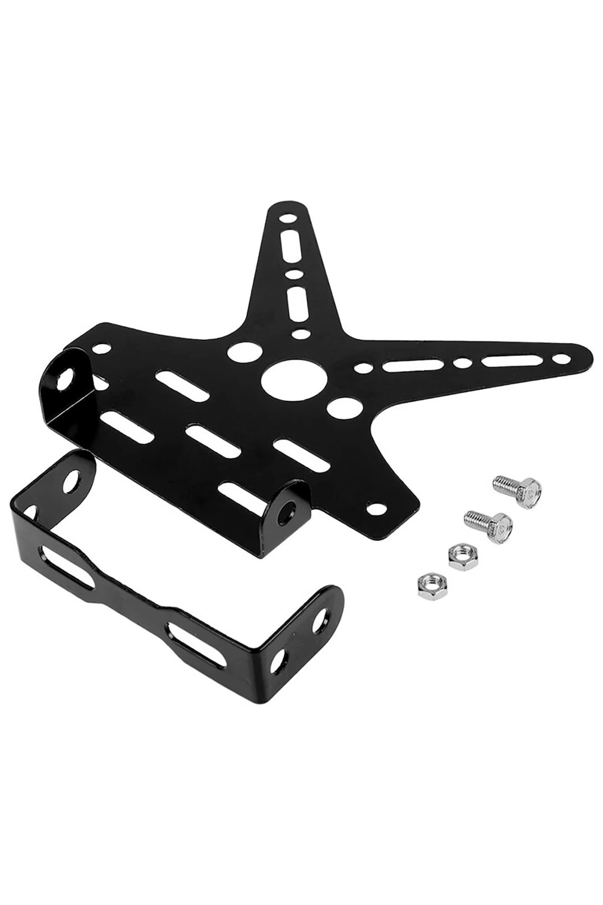 Universal Motosiklet Katlanır Plakalık Braketi Siyah