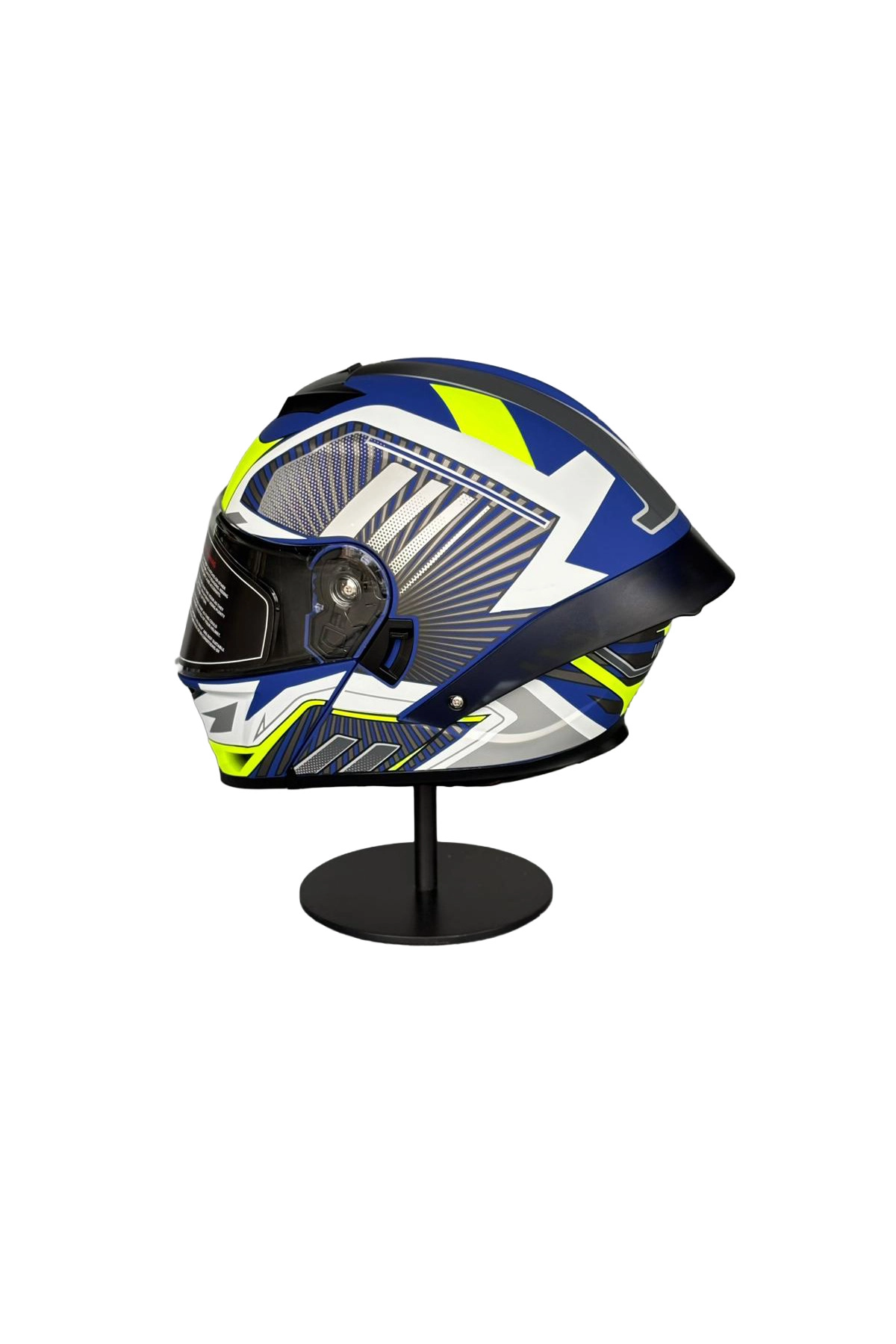 resimler/genel/Ws-202 Güneş Vizörlü Çene Açılır Kask MATTBLUE A1 (ÅEFFAF VİZÖRLÜ)