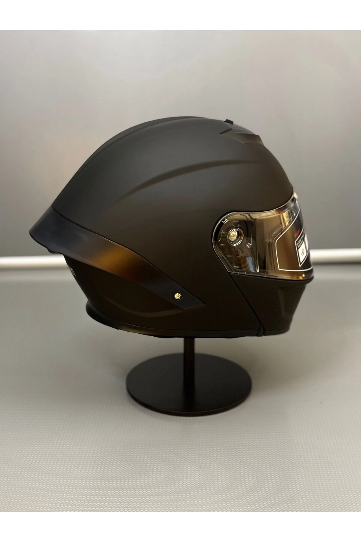 resimler/genel/Ws-202 Güneş Vizörlü Çene Açılır Kask Matt Black (Åeffaf Vizörlü)