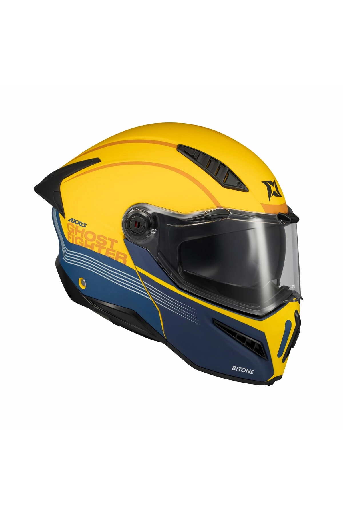 resimler/genel/Ghostfighter SV Bitone C13 Yellow Motosiklet Çene Açılır Kask