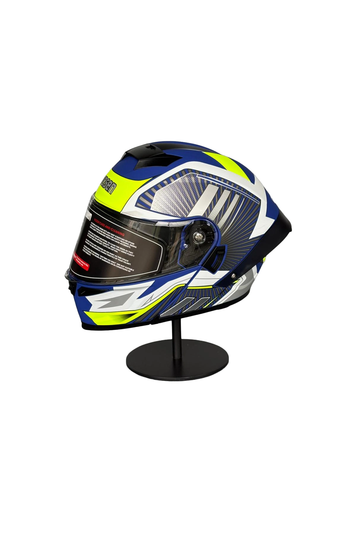 resimler/genel/Ws-202 Güneş Vizörlü Çene Açılır Kask MATTBLUE A1 (ÅEFFAF VİZÖRLÜ)
