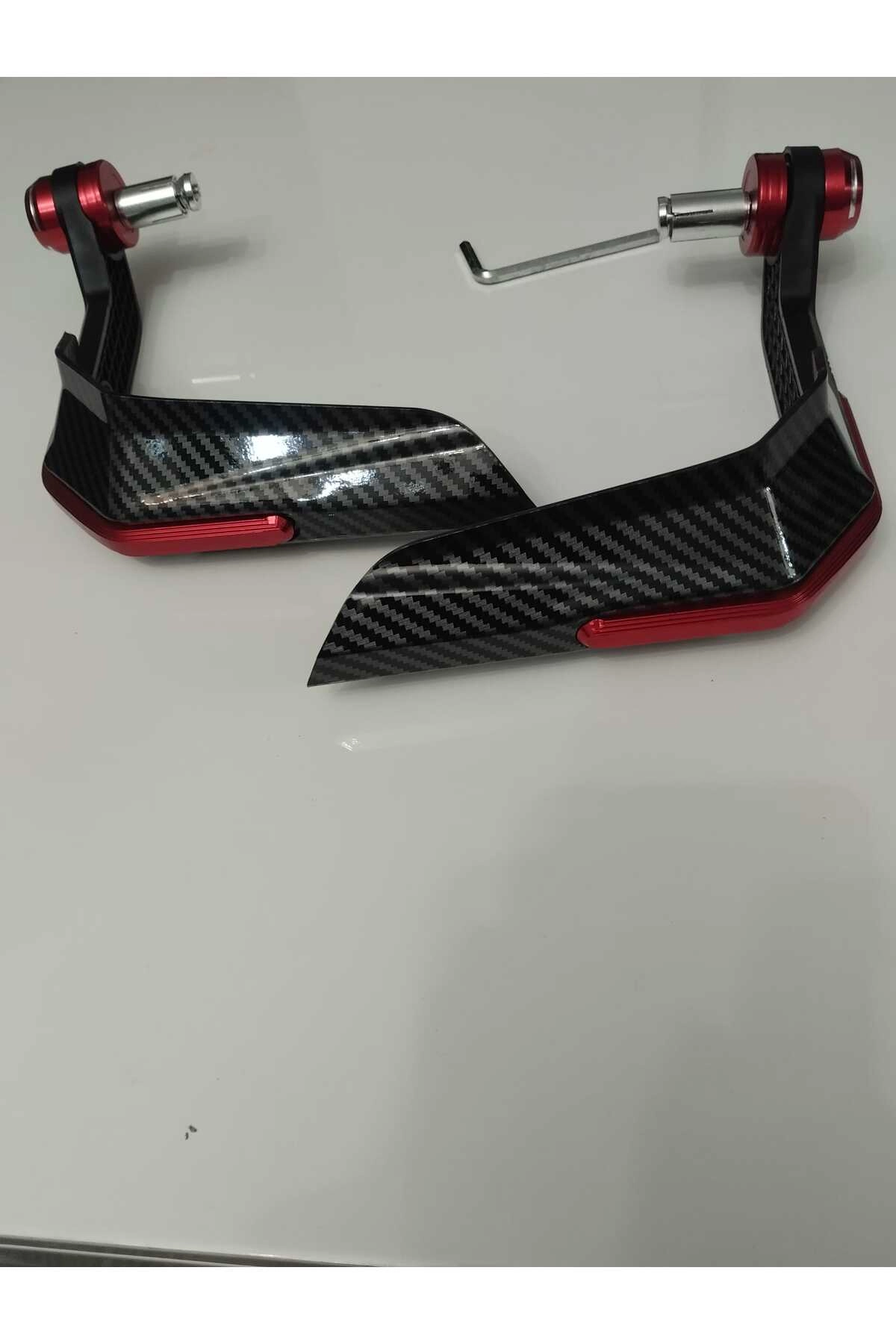 resimler/genel/MANET KORUMA KARBON DESEN RÜZGAR KORUMA KIRMIZI RENK ÜNİVERSAL N MAX X MAX T MAX PCX R25 MT25 NK250