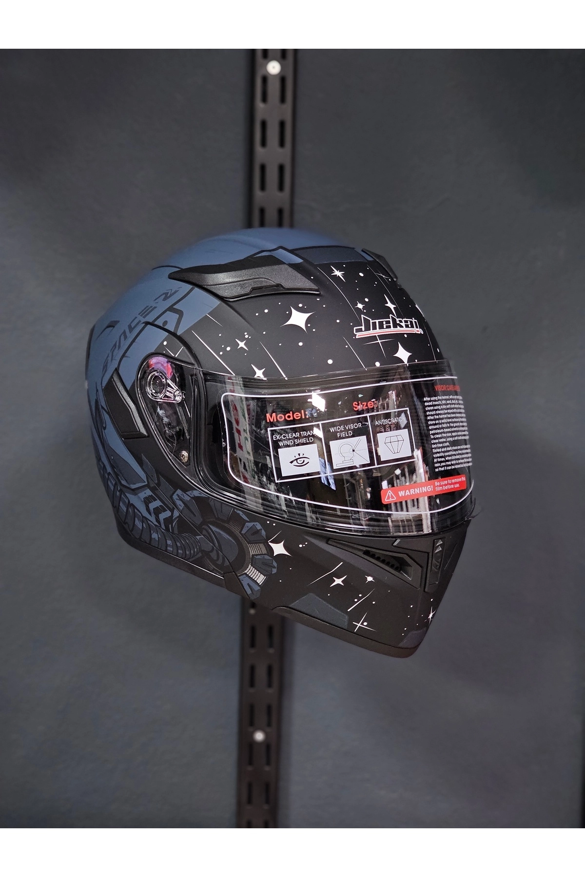 resimler/genel/902 Güneş Vizörlü Çene Açılır Kask H2 GREY