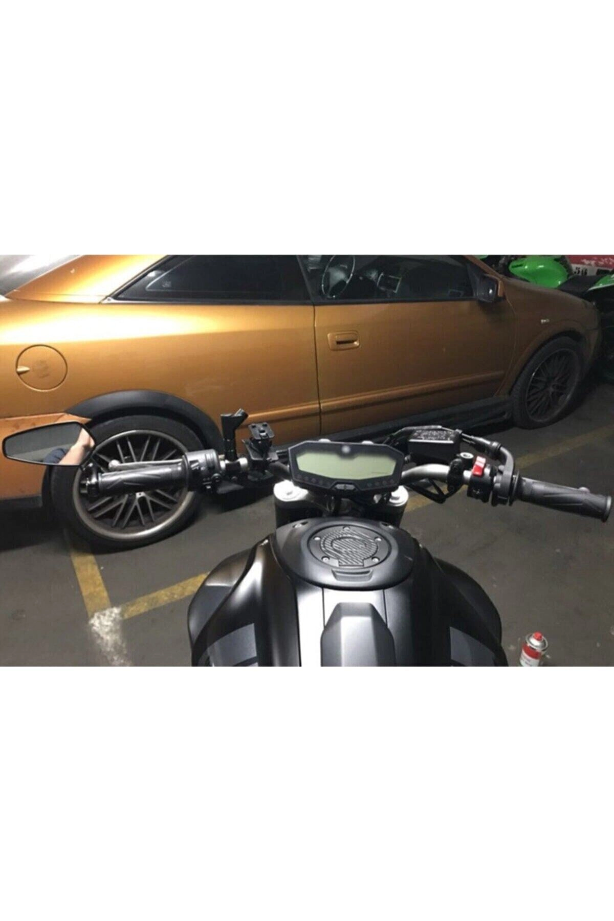 resimler/genel/Katlanır Universal Motosiklet Gidon Aynası Sarı Siyah