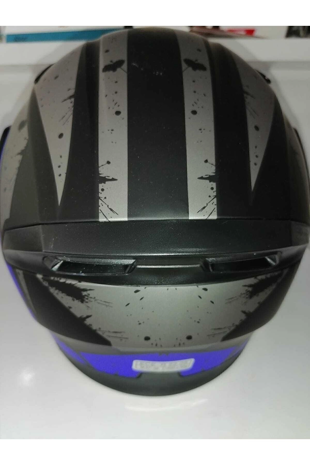 Jk 902 Mat Mavi Mat Siyah Çene Açılır Kask