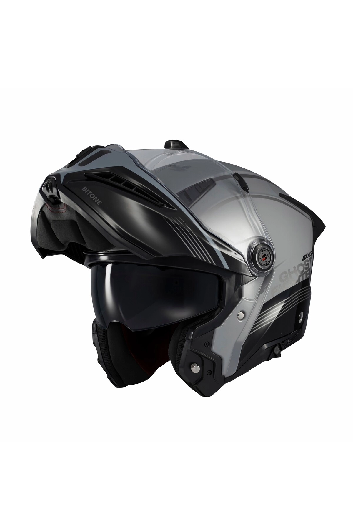 resimler/genel/Ghostfighter SV Bitone C2 Gri Motosiklet Çene Açılır Kask