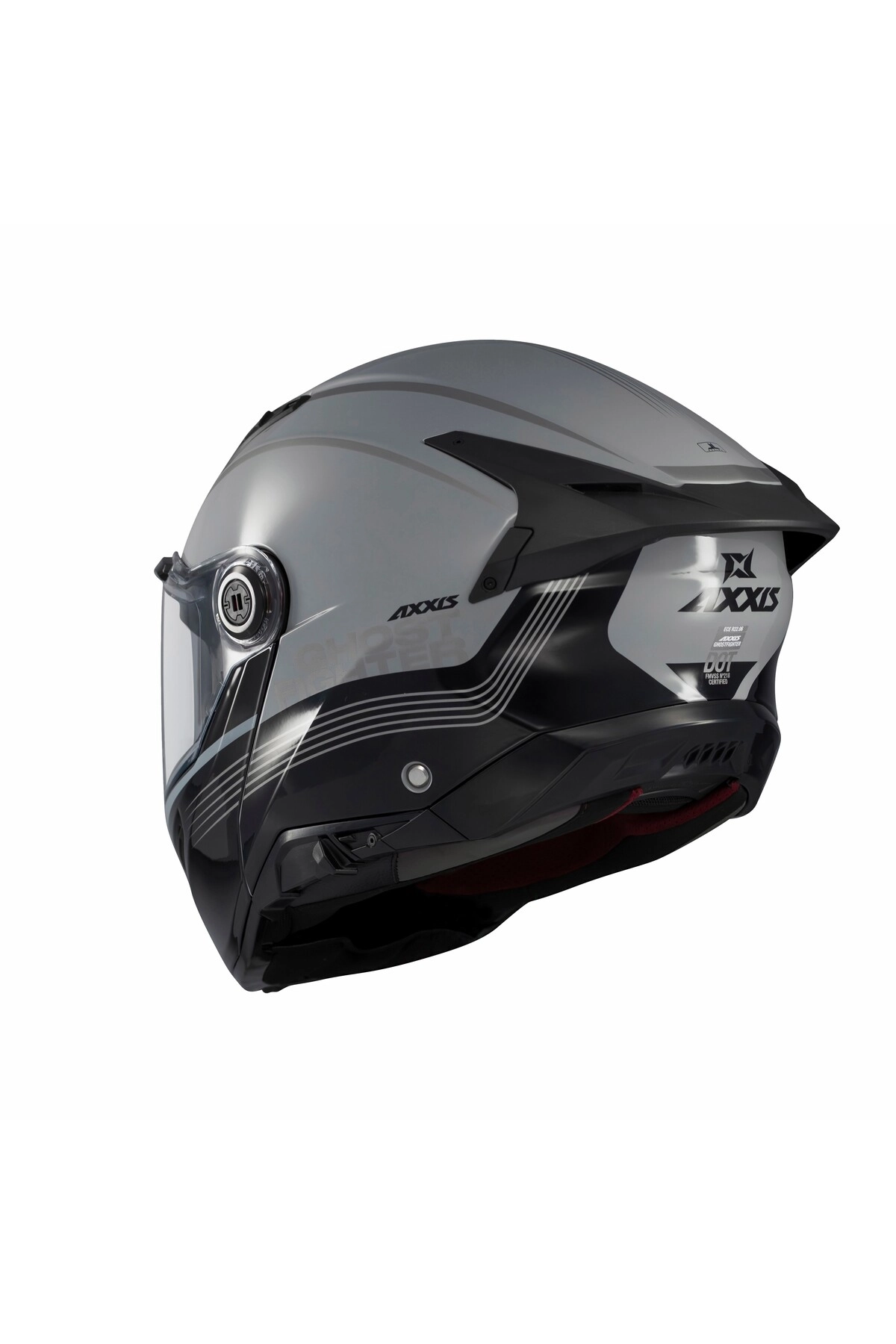 resimler/genel/Ghostfighter SV Bitone C2 Gri Motosiklet Çene Açılır Kaskı