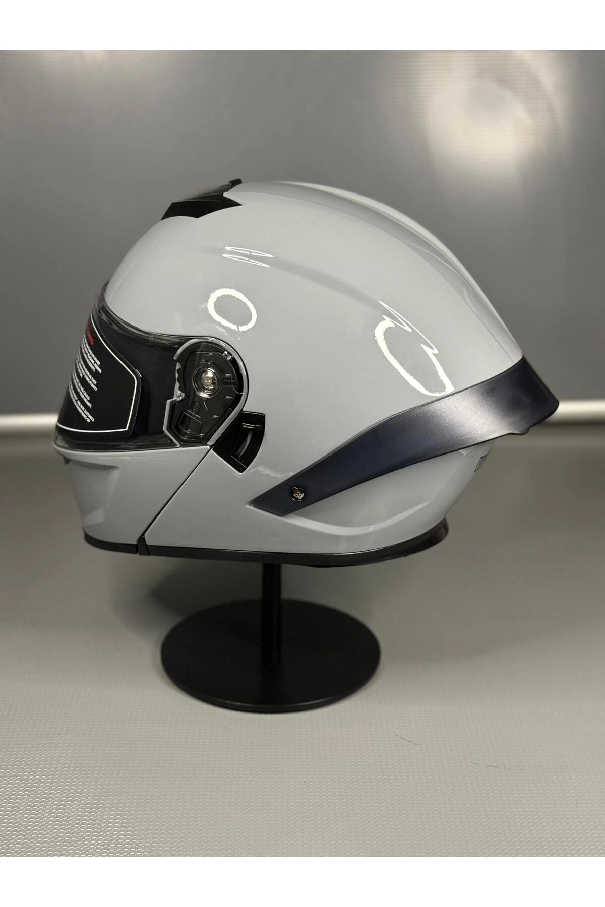 resimler/genel/Ws-202 Güneş Gözlüklü Çene Açılır Kask Åeffaf Vizörlü Cement Grey