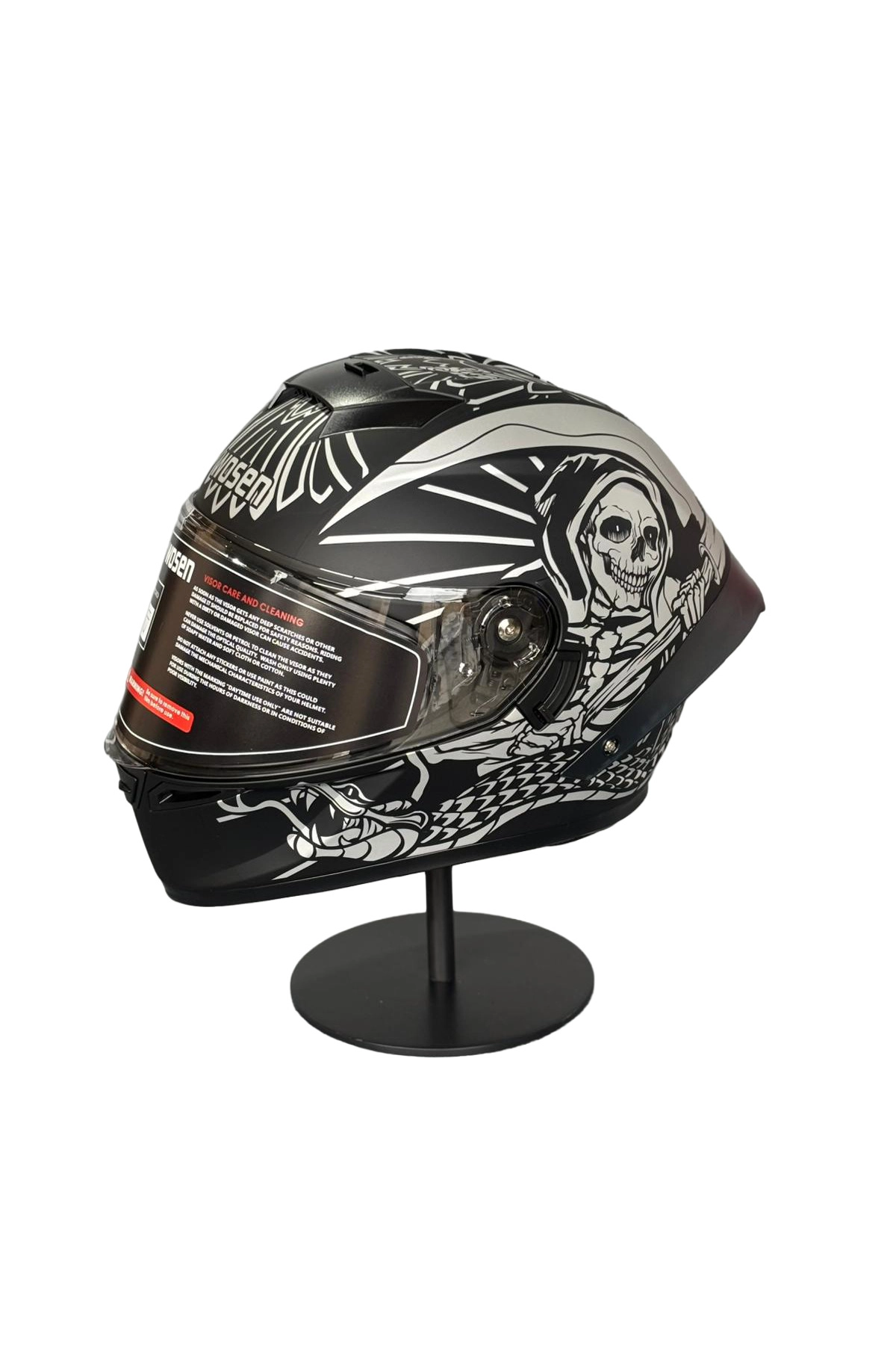 resimler/genel/Ws-602 Güneş Gözlüklü Full Face Kask (Åeffaf Vizörlü) MATT BLACK K7 (602)