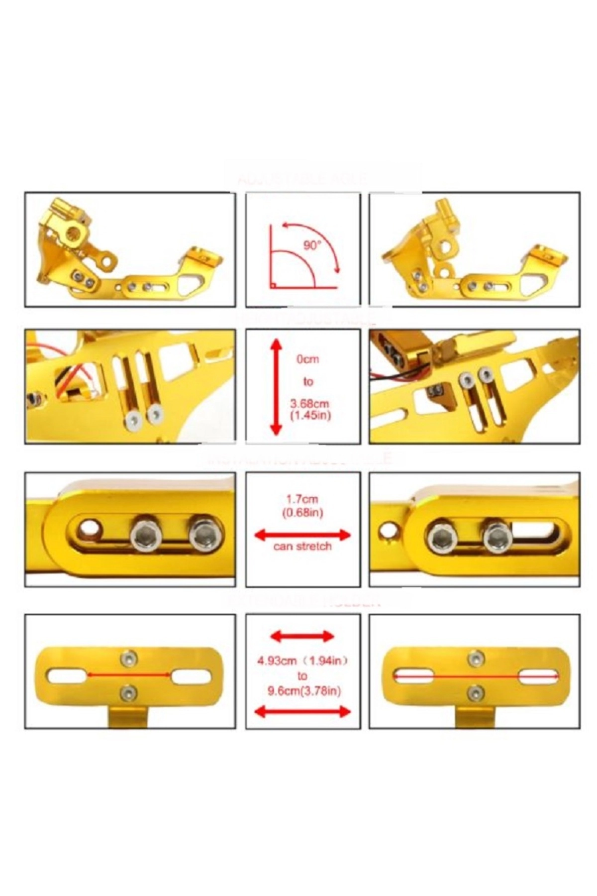 KATLANABİLİR ARKA PLAKALIK - LED IÅIKLI - CNC METAL - PARLAK RENKLER - TURUNCU