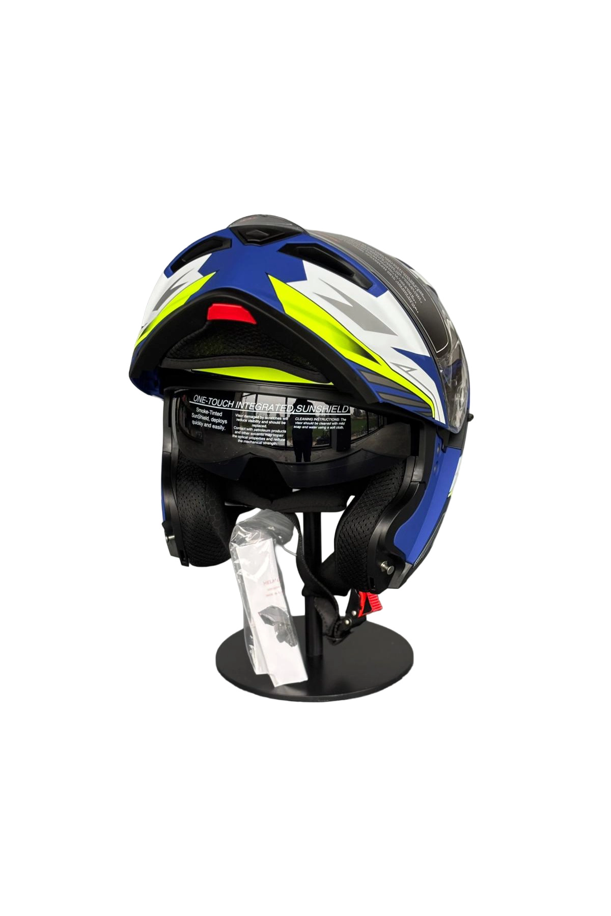 resimler/genel/Ws-202 Güneş Vizörlü Çene Açılır Kask MATTBLUE A1 (ÅEFFAF VİZÖRLÜ)