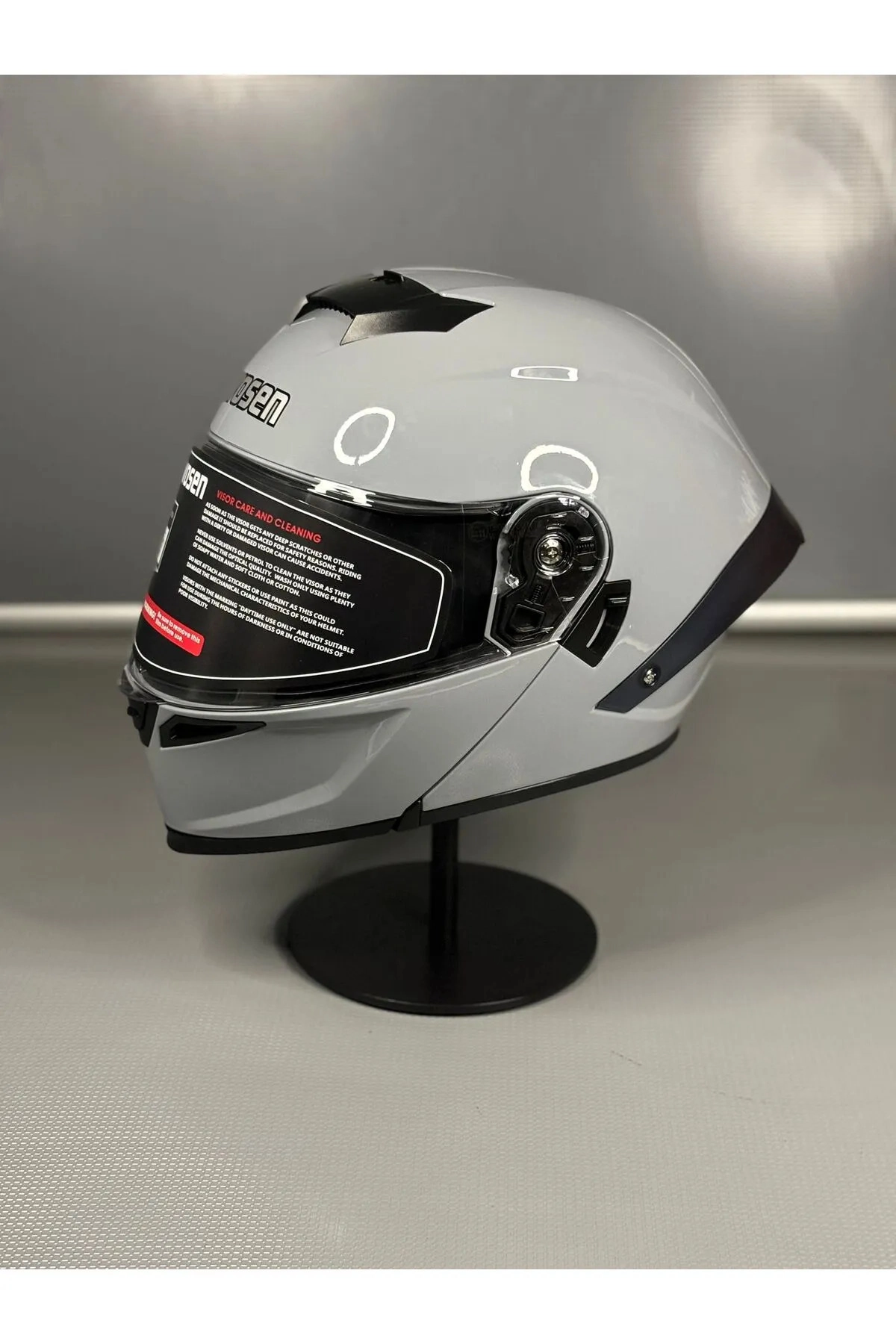 resimler/genel/Ws-202 Güneş Gözlüklü Çene Açılır Kask Åeffaf Vizörlü Cement Grey