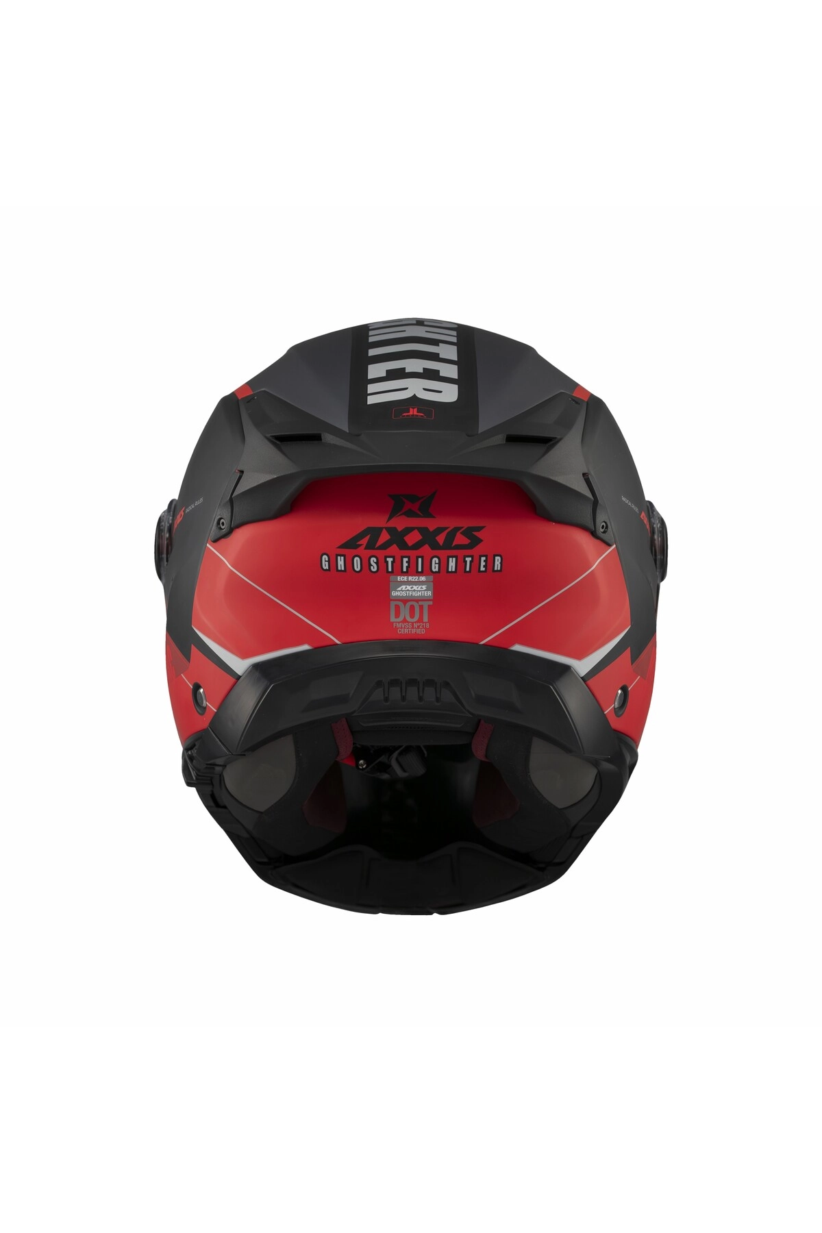 Ghostfighter SV Maniac B5 Black Red Motosiklet Çene Açılır Kask