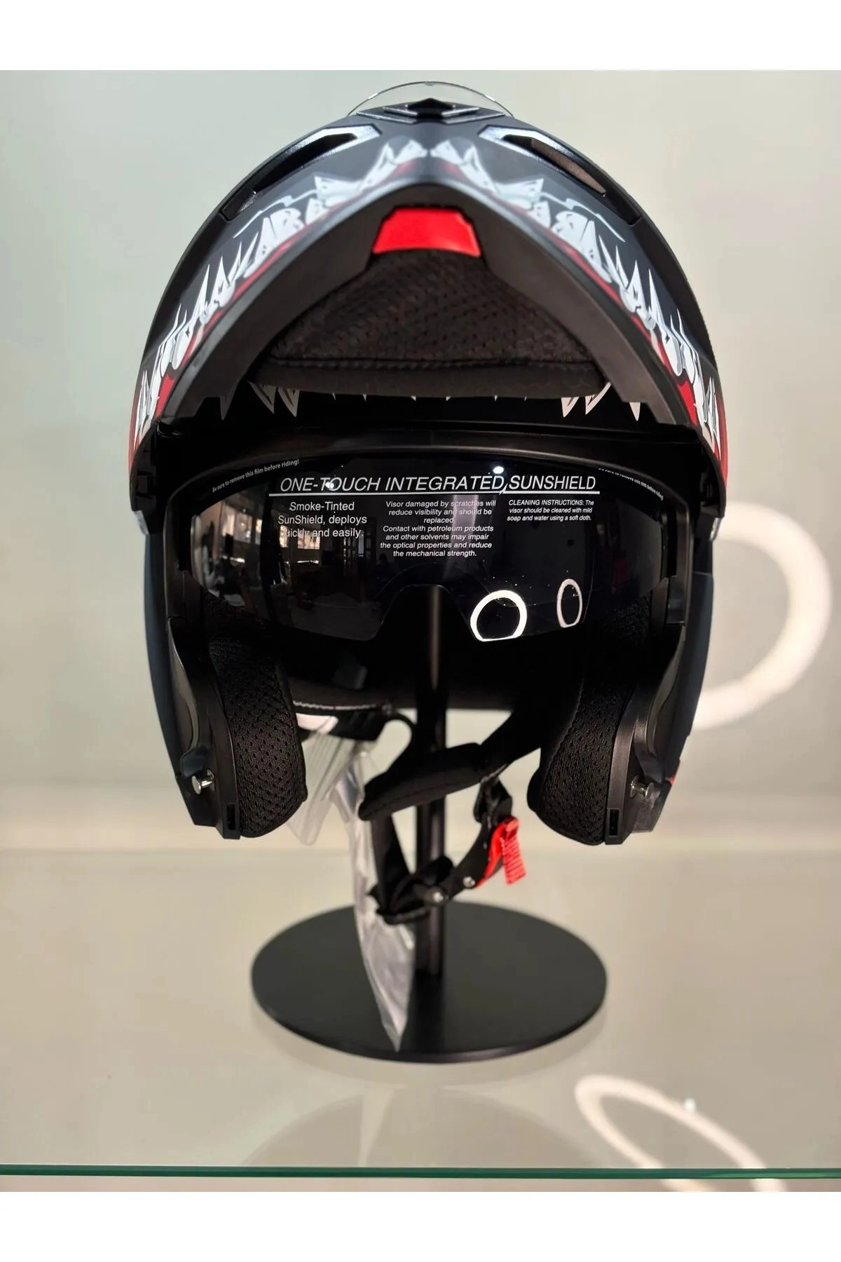 resimler/genel/Ws-202 Güneş Gözlüklü Çene Açılır Kask Åeffaf Vizörlü H1
