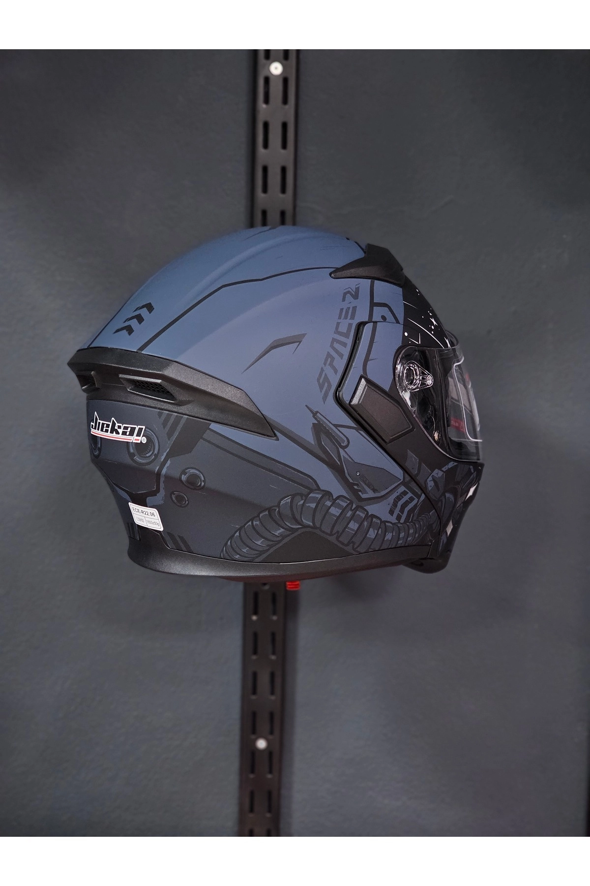 resimler/genel/902 Güneş Vizörlü Çene Açılır Kask H2 GREY