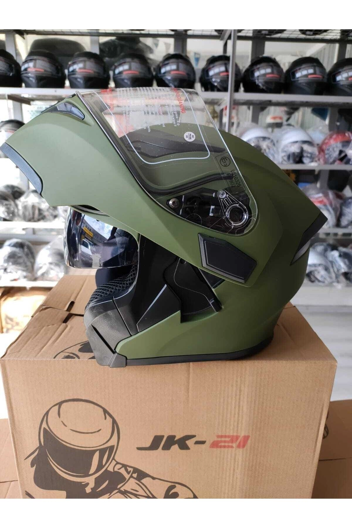 resimler/genel/Jk-21 Kask Çene Açılır Kask Haki Renk