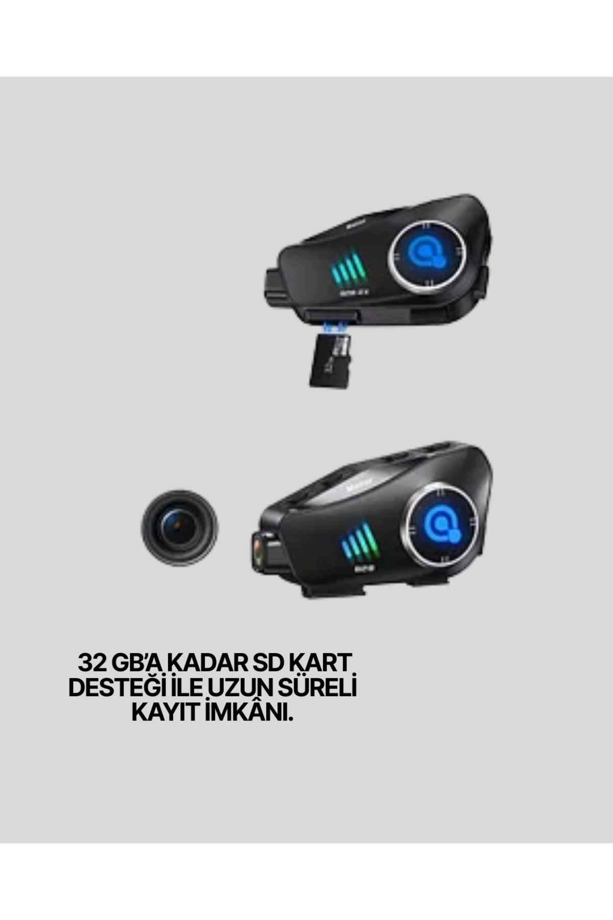 resimler/genel/Q28 Kask Kulaklık 1080P HD Kamera â€“ Bluetooth 5.3, Su Geçirmez, Gürültü Azaltma