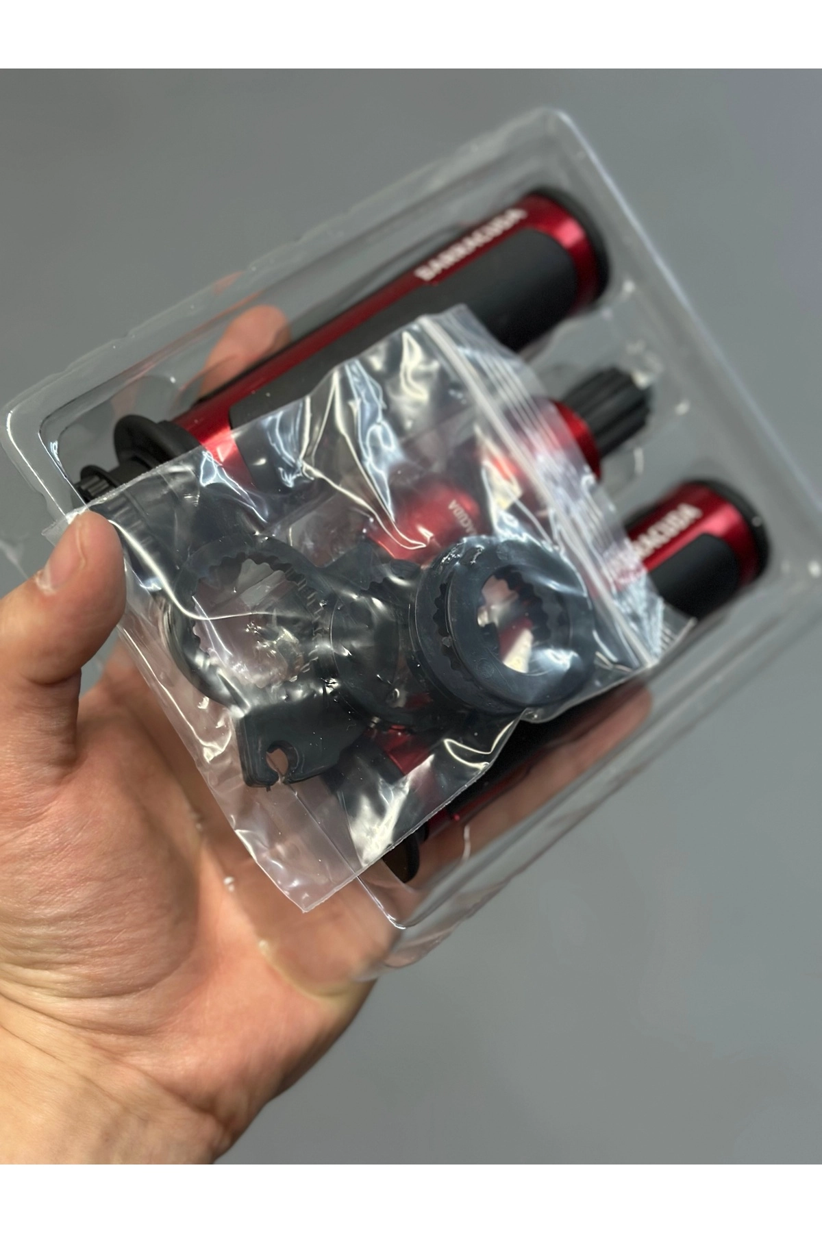 BARRACUDA DENGE TOPUZLU KALİTELİ ELCİK KIRMIZI / RACİNG NAKED UYUMLU R25 MT25 PULSAR NS200 RS200