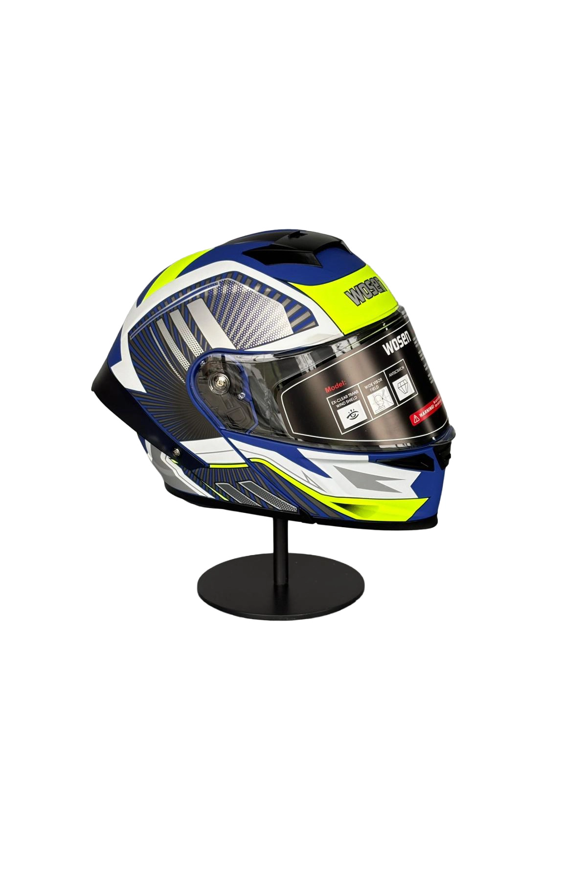 Ws-202 Güneş Vizörlü Çene Açılır Kask MATTBLUE A1 (ÅEFFAF VİZÖRLÜ)