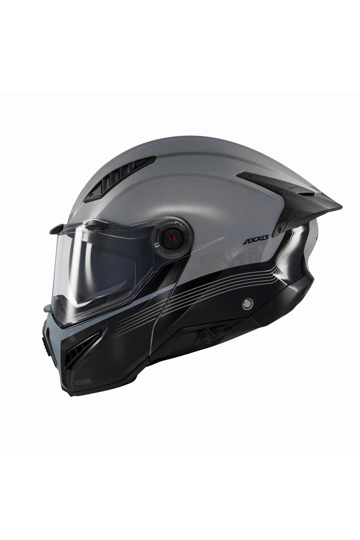 Ghostfighter SV Bitone C2 Gri Motosiklet Çene Açılır Kask