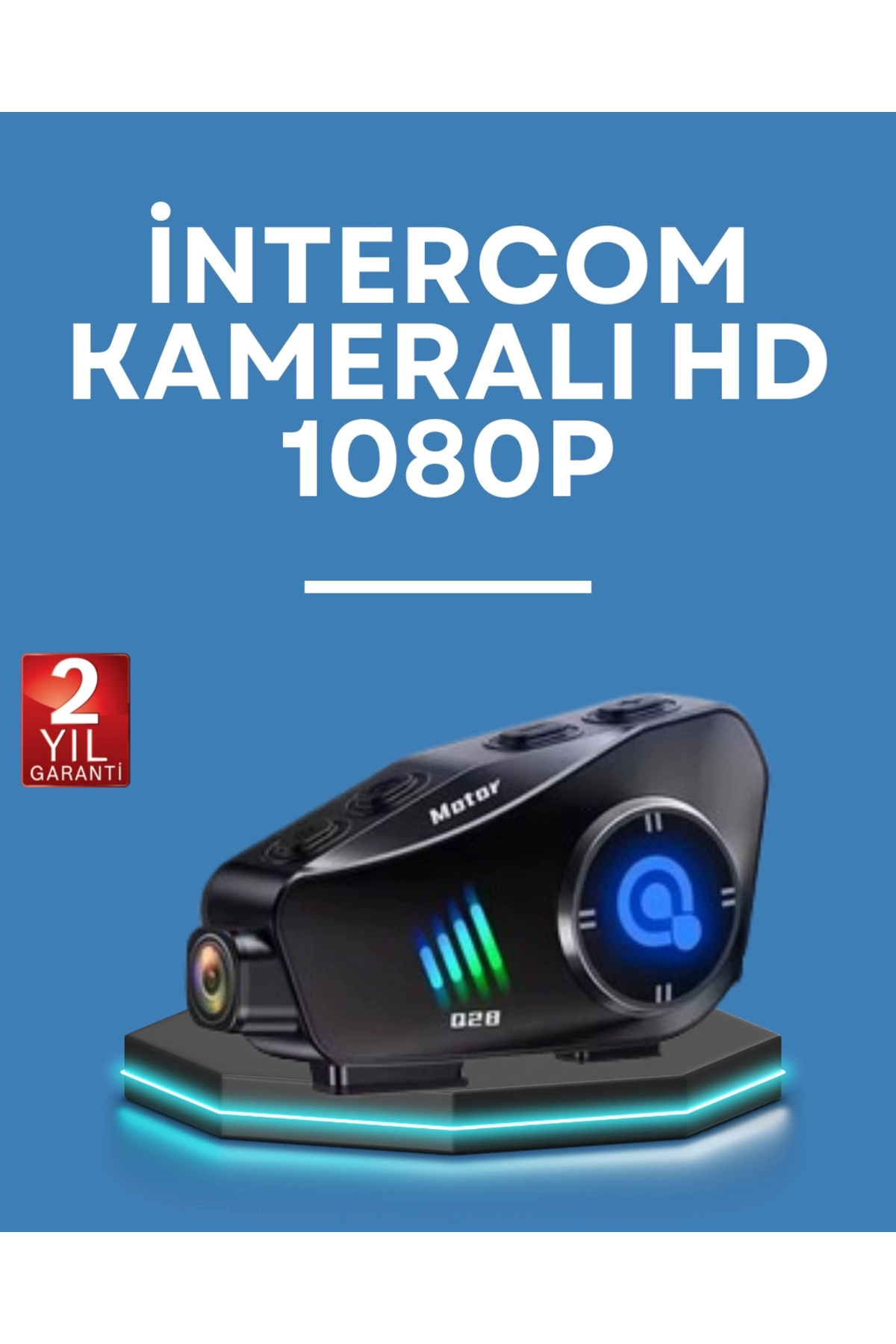 Q28 Kask Kulaklık 1080P HD Kamera â€“ Bluetooth 5.3, Su Geçirmez, Gürültü Azaltma