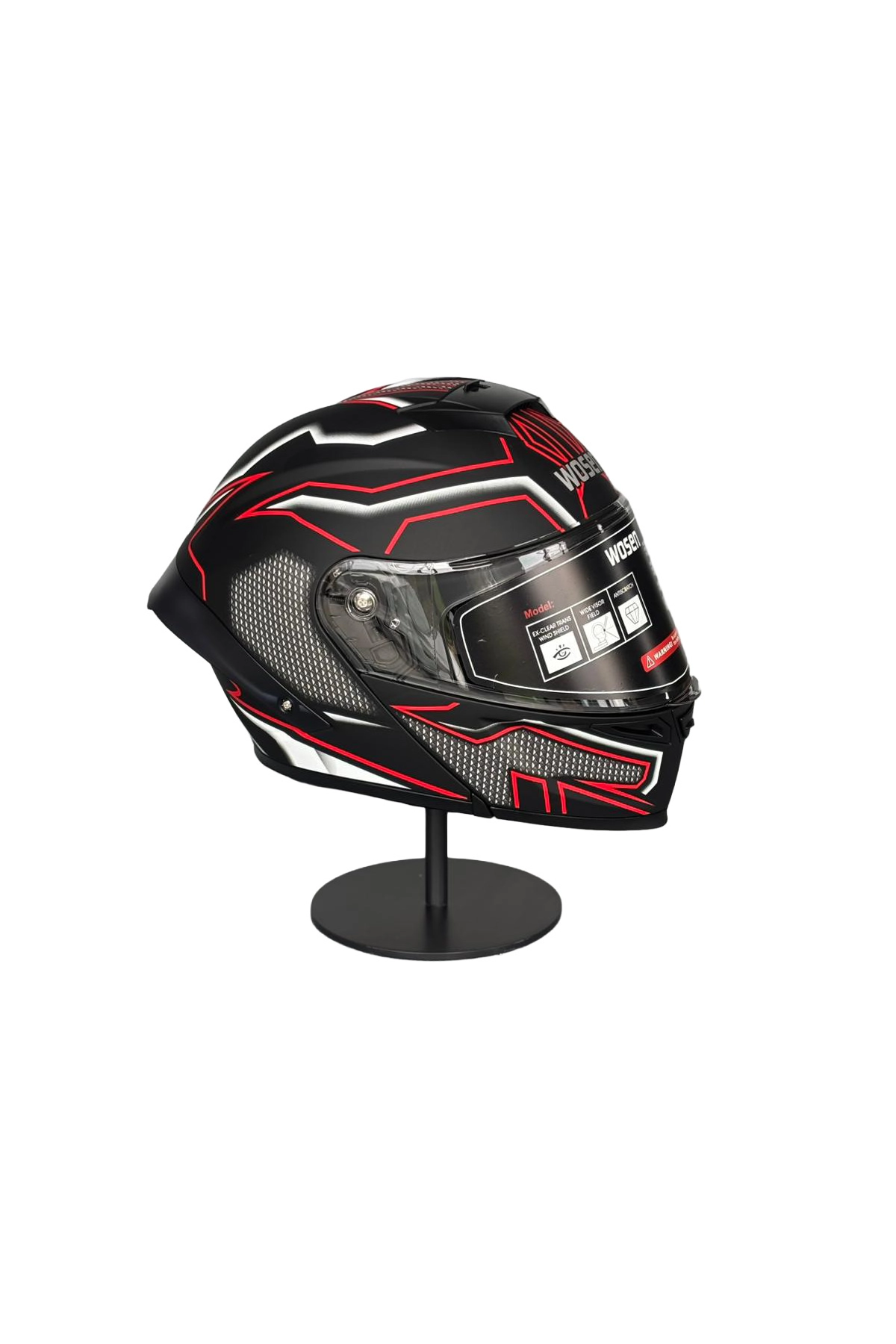 Ws-202 Güneş Gözlüklü Çene Açılır Kask (Åeffaf Vizörlü) C1