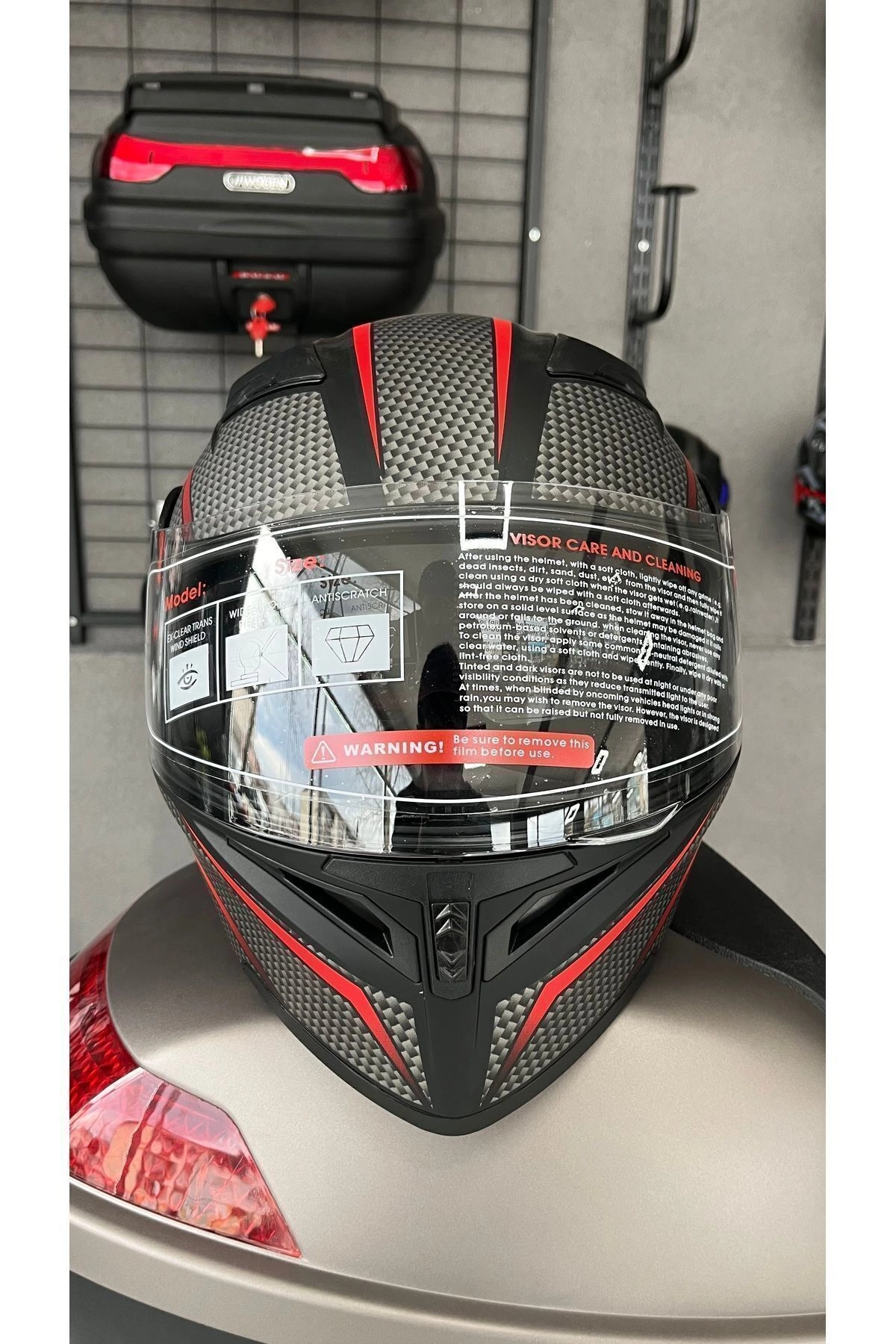 Jk 902 Mat Siyah-orange Güneş Vizörlü Çene Açılır Kask