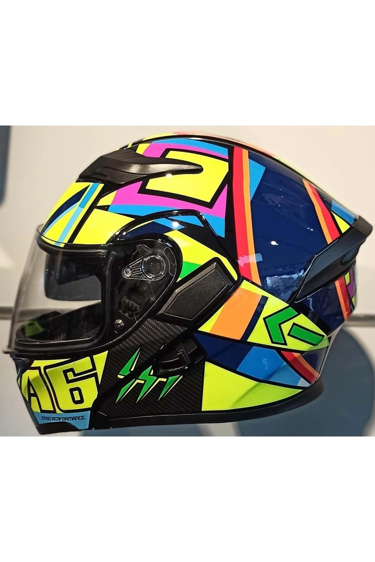 Yeşil Çene Açılır Kask Jk902