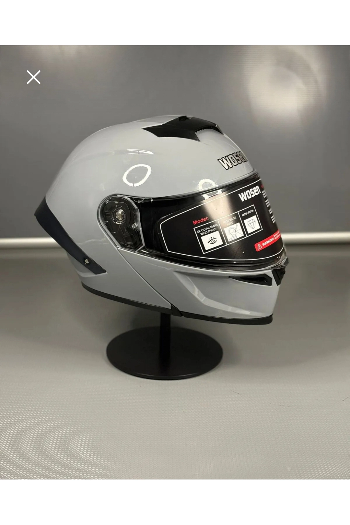 Ws-202 Güneş Vizörlü Çene Açılır Kask Cement Grey