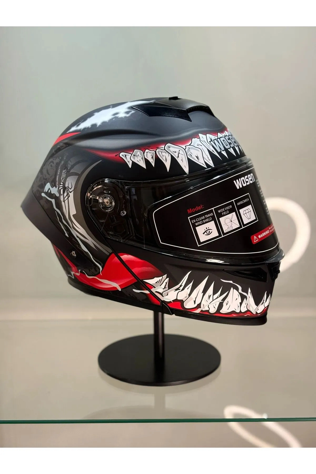 Ws-202 Güneş Gözlüklü Çene Açılır Kask Åeffaf Vizörlü H1