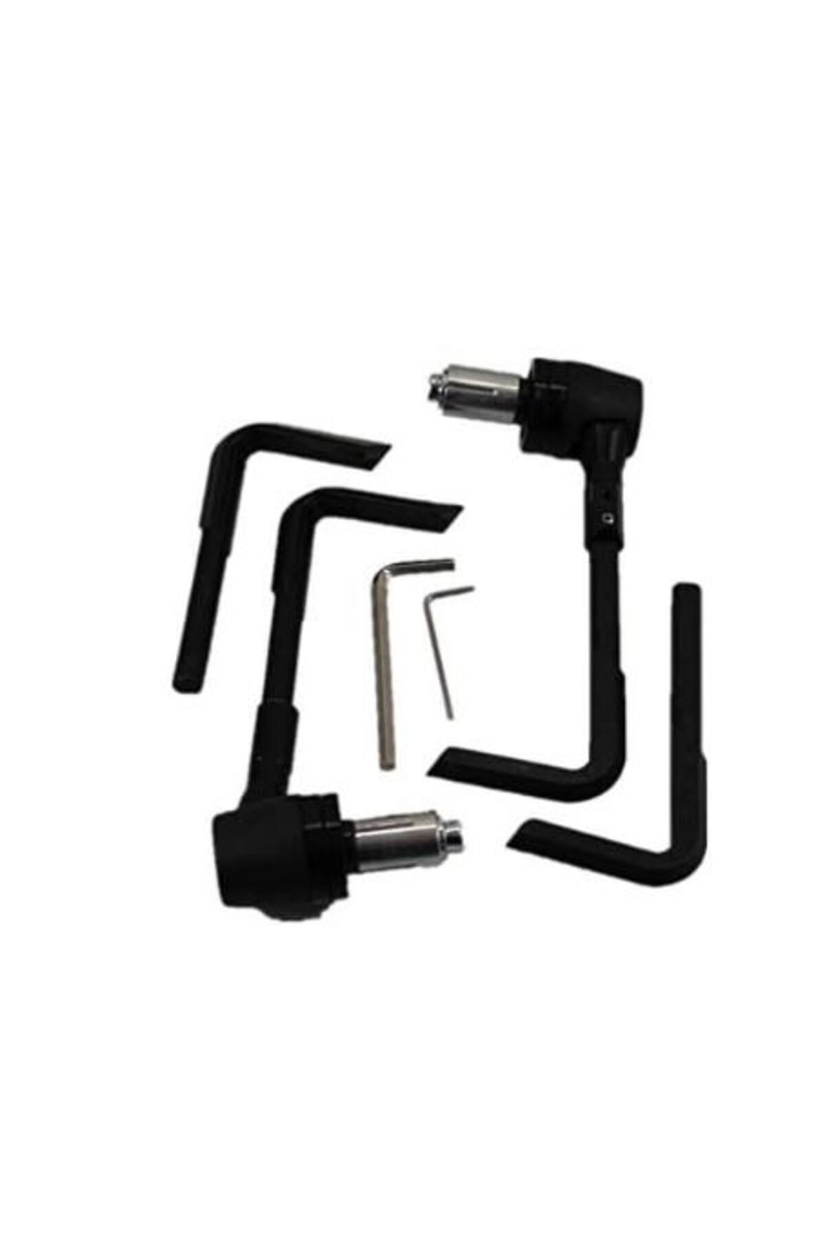 TEX T0038 Motosiklet Bisiklet Scooter Gidon Elcik Manet Koruma Universal Alüminyum Siyah