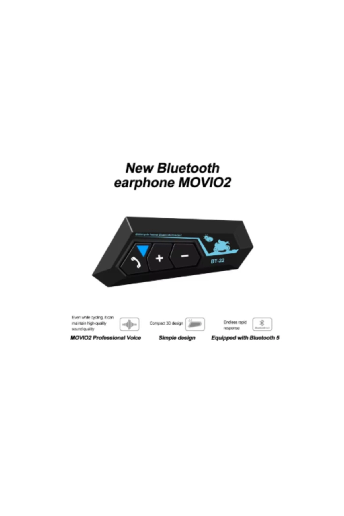Kask Kulaklığı ct22 Bluetooth 5.0 Motosiklet Mikrofonu, Kask Için Kulaklık Bluetooth Interkom